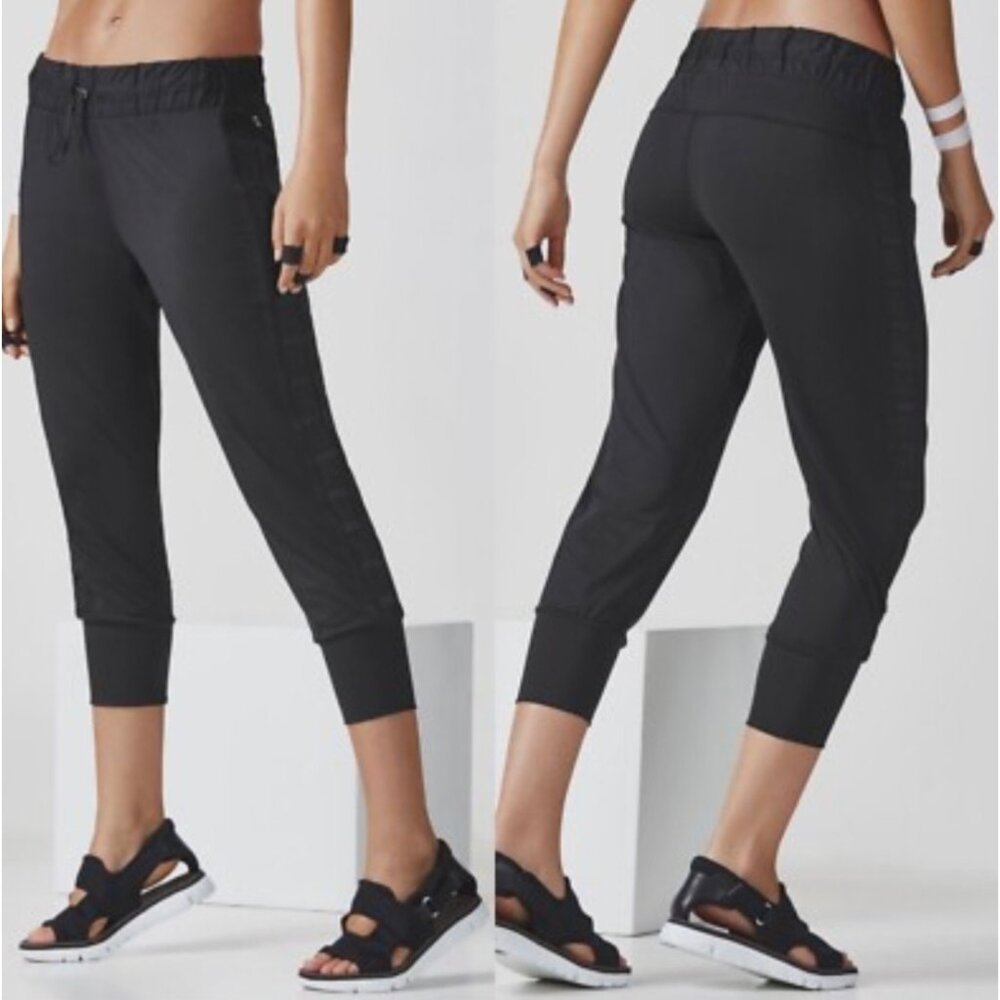 Fabletics Solid Black Victoria Drawstring Waist M… - image 1